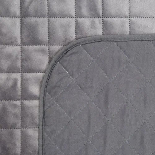 810px_NLO-05a Gewatteerde Velvet Bedsprei met Ruiten - Grijs