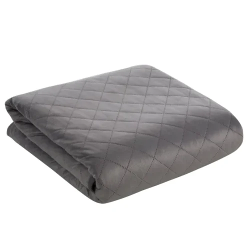810px_NLO-05b Gewatteerde Velvet Bedsprei met Ruiten - Grijs