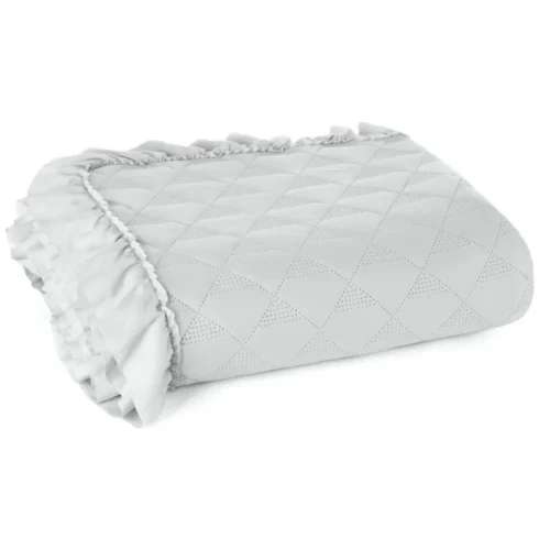 810px_NLP-06B Gewatteerde Sprei met Ruches - Lichtgrijs