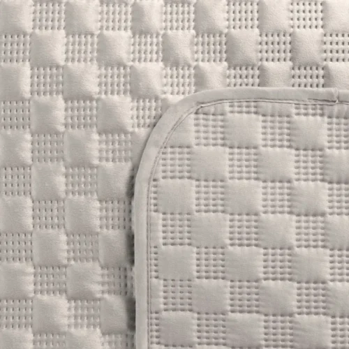 Geometrisch Gewatteerd Velvet Bedsprei - Beige