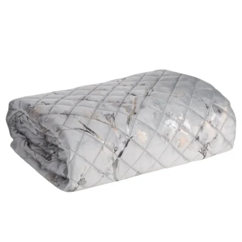 810px_NLT-04a Gewatteerde Velvet Bedsprei met Bloesem - Grijs