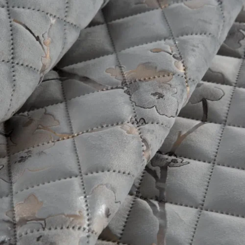810px_NLT-04d Gewatteerde Velvet Bedsprei met Bloesem - Grijs