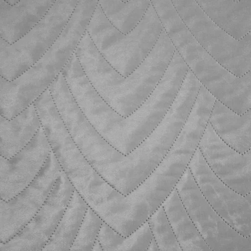 810px_NOA-01c Geometrisch Gewatteerd Velvet Bedsprei - Lichtgrijs