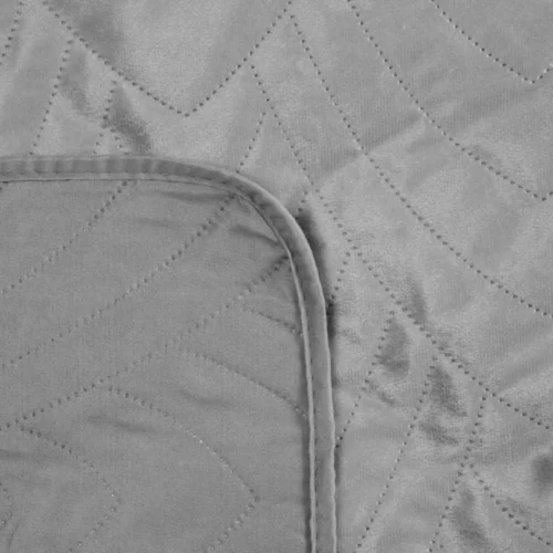810px_NOA-01d Geometrisch Gewatteerd Velvet Bedsprei - Lichtgrijs