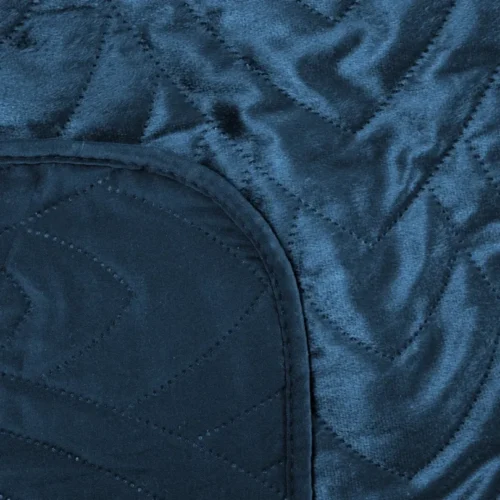 Geometrisch Gewatteerd Velvet Bedsprei - Blauw