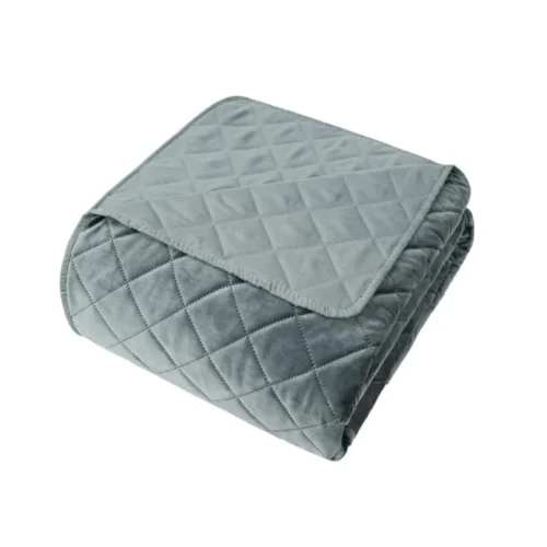 810px_NOF-01c Gewatteerde Velvet Sprei - Grijs