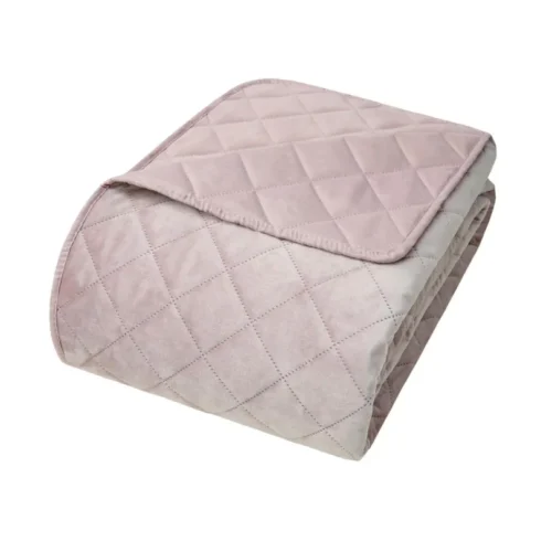 810px_NOF-03c Gewatteerde Velvet Sprei - Lichtroze