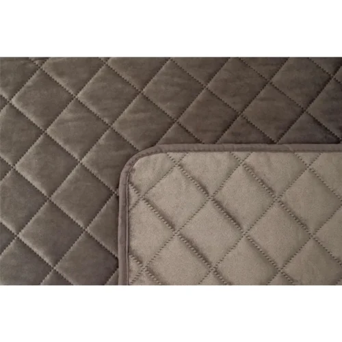 Gewatteerde Velvet Sprei - Taupe