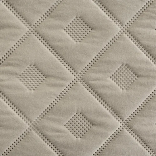 Geometrisch Patroon Gewatteerde Bedsprei - Beige