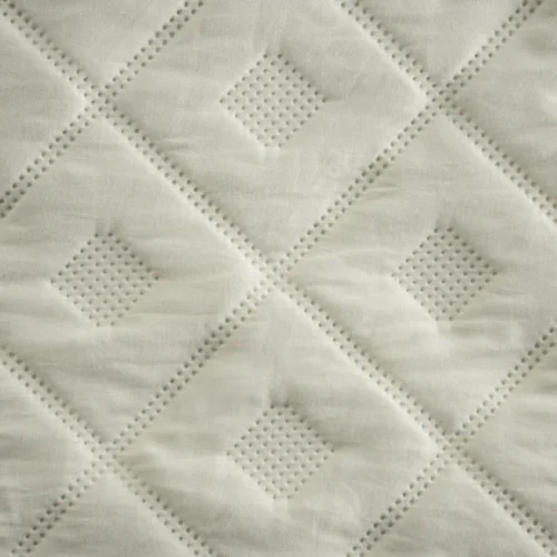 Geometrisch Patroon Gewatteerde Bedsprei - Crème