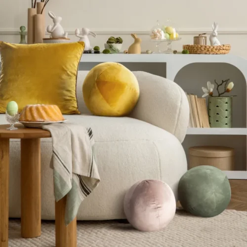 Decoratief Bolvormig Kussen Zwart