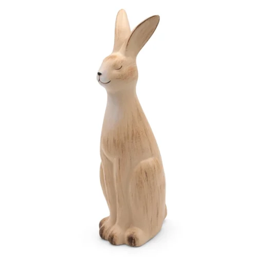 CW03-1 Decoratief Paasbeeldje Beige Konijn - Groot