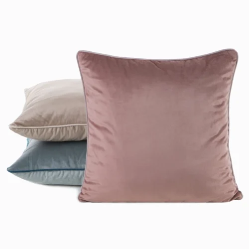 JA151-z1 Fluweelen kussenhoes met bies JA151-05