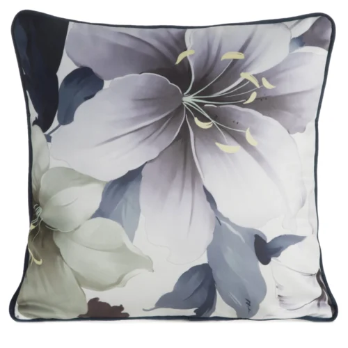 JA152-07 Fluwelen kussenhoes met bloemenprint en bies JA152-07