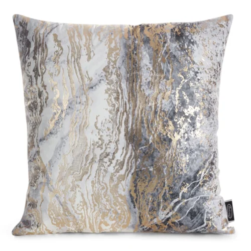 JA163-02 Fluwelen kussenhoes met ringen en metallic print JA163-02