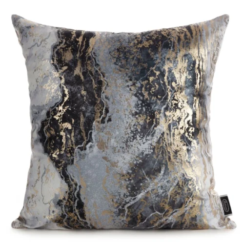 JA163-03 Fluwelen kussenhoes met ringen en metallic print JA163-03
