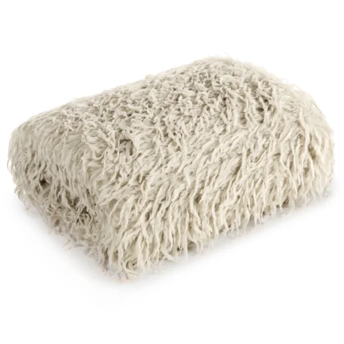 K181-01a Dubbelzijdige deken van bont K181-01 beige
