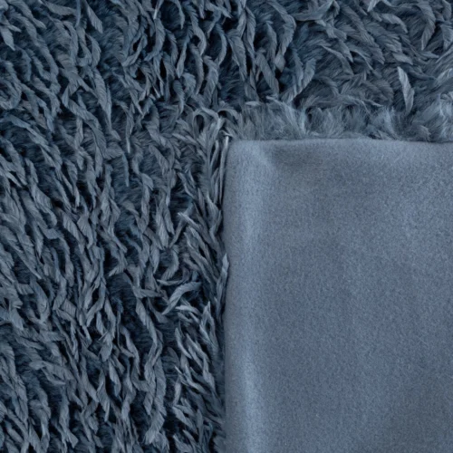 Dubbelzijdige deken van bont K181-03 blauw
