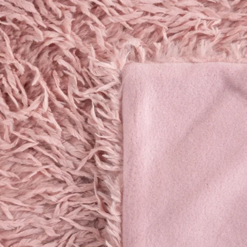 Dubbelzijdige deken van bont K181-04 roze