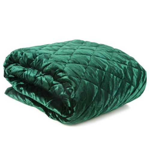 NAB-02c Luxe Velvet Bedsprei Tijger - Groen