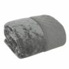 Glanzende Bedsprei Velvet Ruit - Donkergrijs