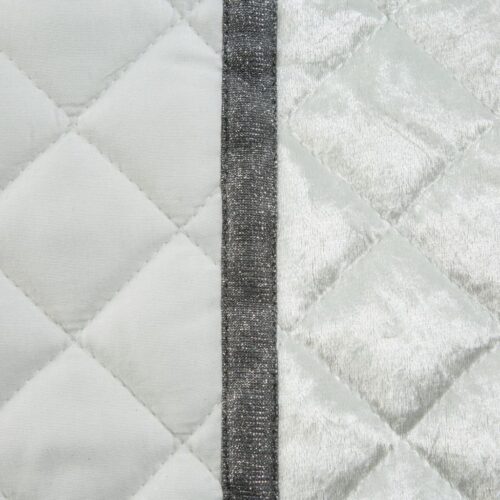 Glanzende Bedsprei Velvet Ruit - Wit