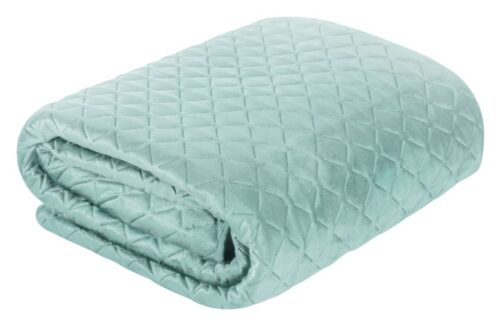 Velvet Bedsprei Honingraat - Zeegroen