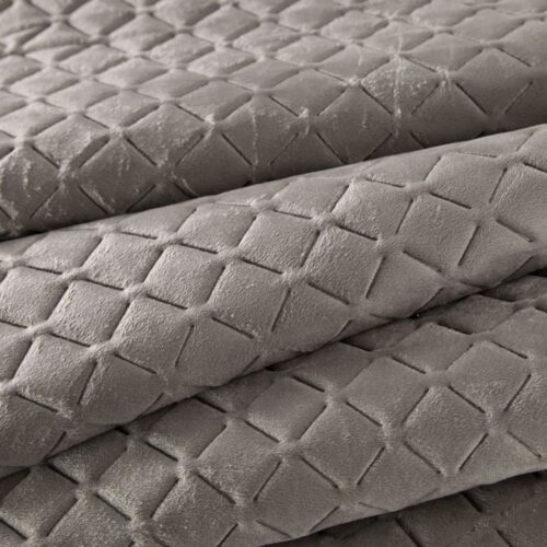 NGM-09c Velvet Bedsprei Honingraat - Taupe