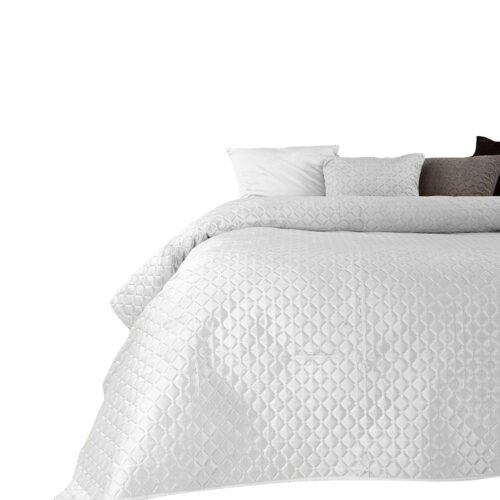 NGM-10 Velvet Bedsprei Honingraat - Wit