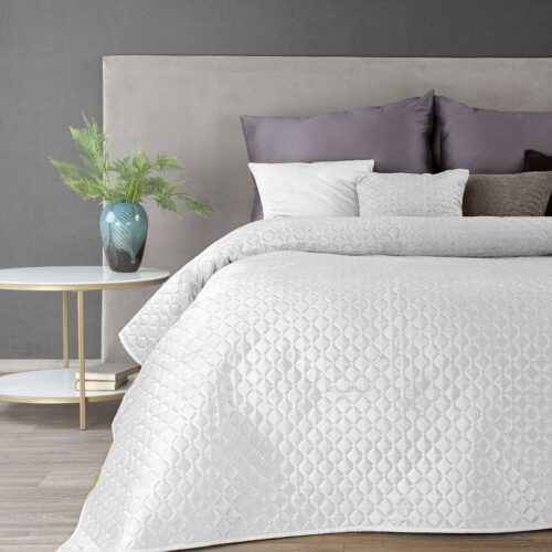 NGM-10 Velvet Bedsprei Honingraat - Wit