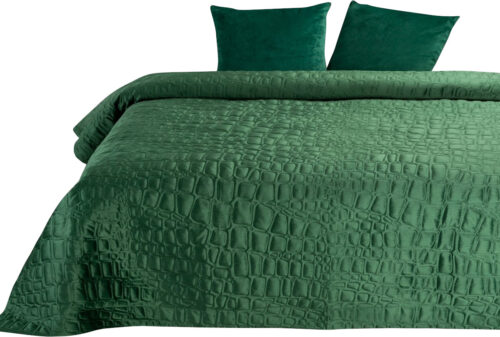 Luxe Velvet Sprei Croco - Groen