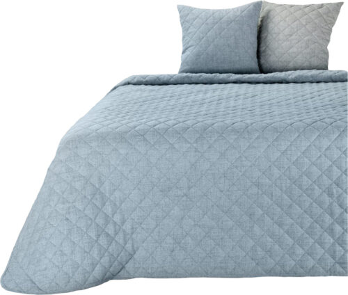 NJA-03 Gewatteerde Bedsprei Linnenlook - Lichtblauw