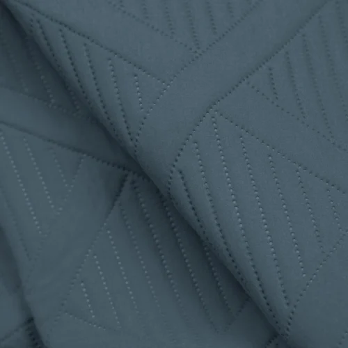 NJH-05b Geometrische Gewatteerde Sprei - Petrol