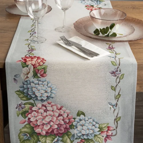 OJG-01b1 Wandloper met geweven bloemenpatroon OJG-01
