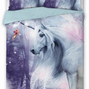 Dekbedovertrek katoenen percal Unicorn PEW-03