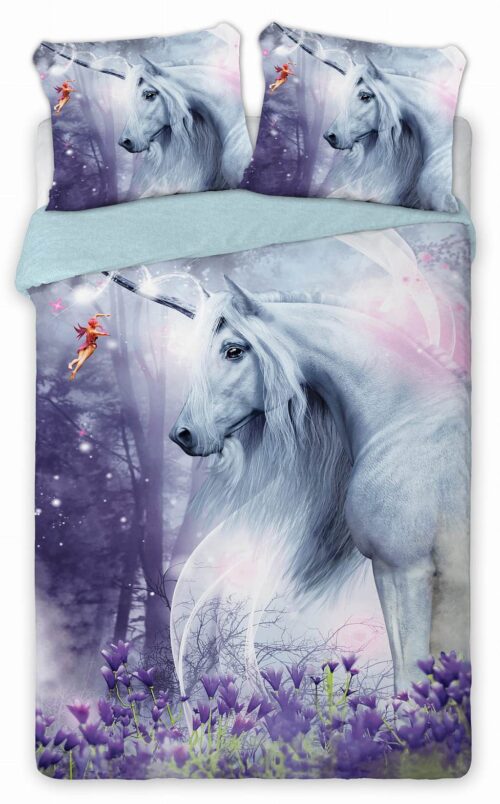 Dekbedovertrek katoenen percal Unicorn PEW-03