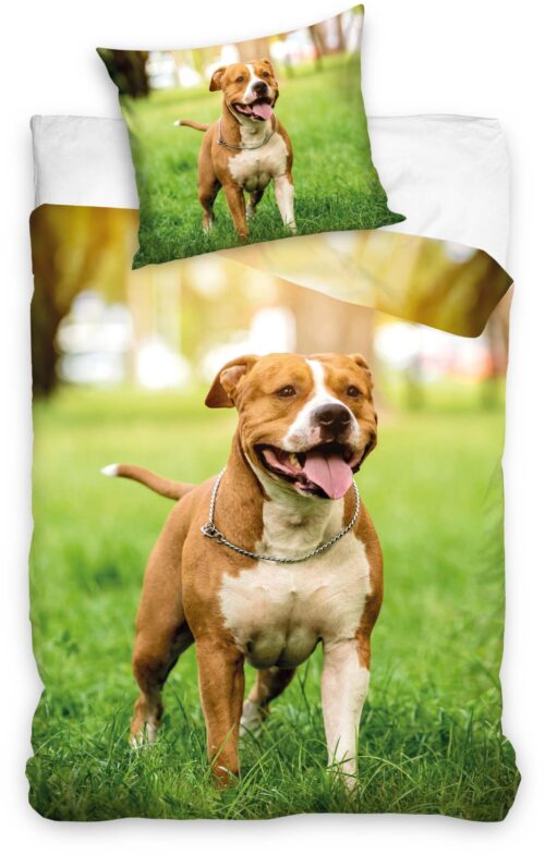 PON-222 Dekbedovertrek katoenen Bull Terrier PON-222