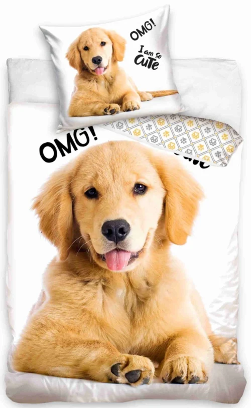 PON-244 Dekbedovertrek katoen hond OMG PON-244