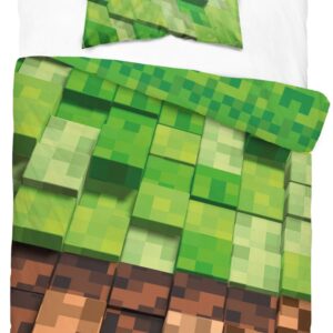 Dekbedovertrek van katoen met minecraft print POT-118
