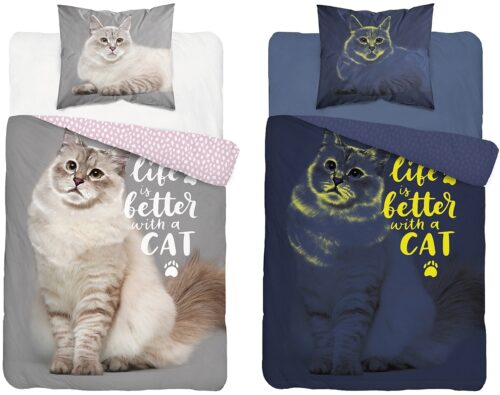PPE-098a Dekbedovertrek glow in the dark Kat 140x200 PPE-98