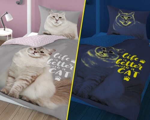 PPE-098c Dekbedovertrek glow in the dark Kat 140x200 PPE-98