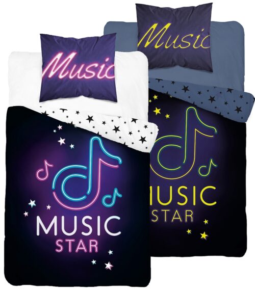 PPE-101 Dekbedovertrek van katoen gloeit in het donker muziek PPE-101