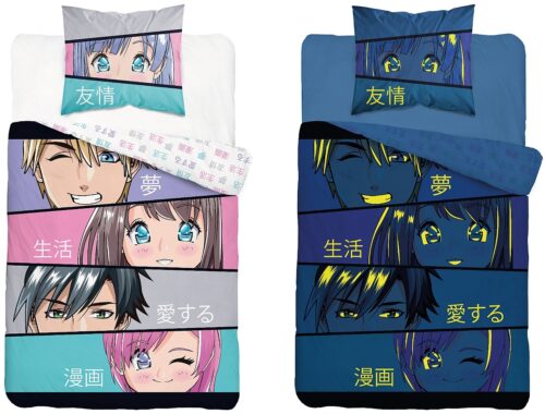 PPE-103a Dekbedovertrek glow in the dark Manga 140x200 PPE-103