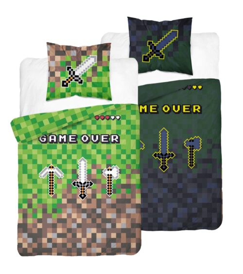 PPE-107e Dekbedovertrek glow in the dark Minecraft 140x200 PPE-107