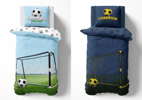 PPE-122d Dekbedovertrek glow in the dark Voetbal 160x200 PPE-122
