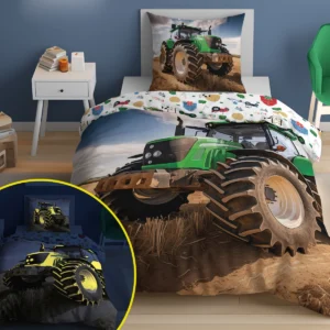 Dekbedovertrek Glow in the Dark Tractor PPE-126