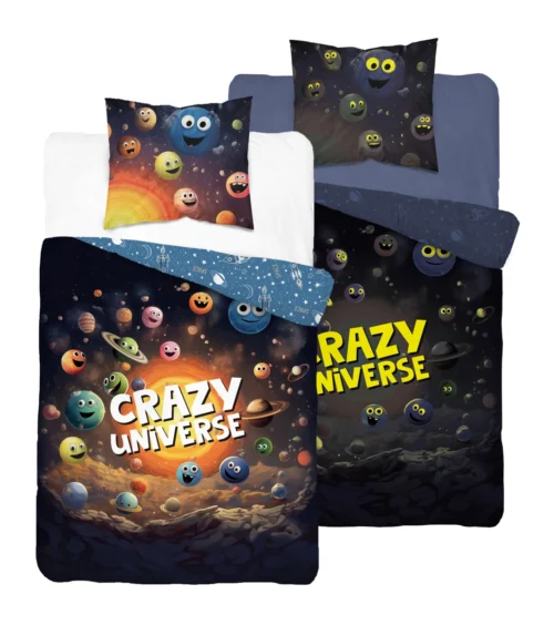 PPE-128 Dekbedovertrek katoen Crazy Universe PPE-128