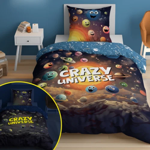PPE-128d Dekbedovertrek katoen Crazy Universe PPE-128