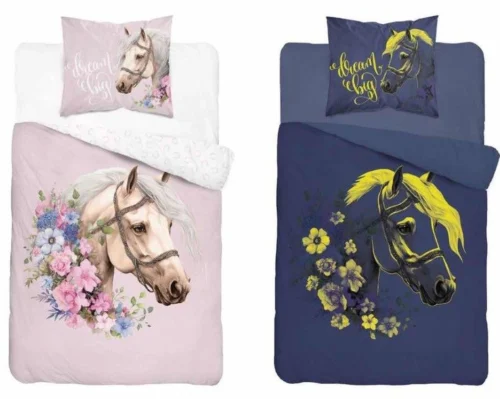 PPE-139 Dekbedovertrek Glow in the Dark Paard 140x200 PPE-139