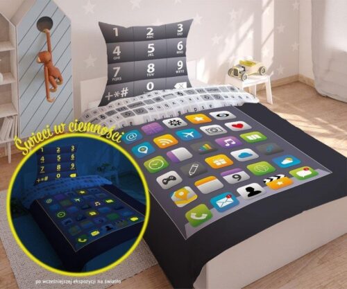 Dekbedovertrek Glow in the Dark Telefoon 140x200 PPE-26